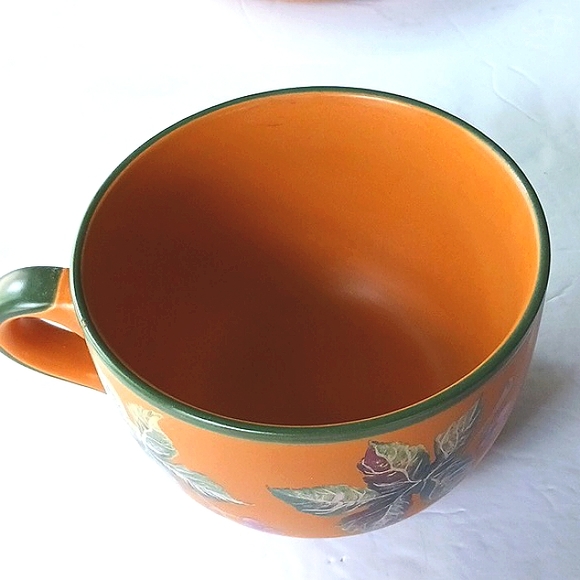 DESIGNPAC Inc. Large Cup & Saucer Grape Vine Hand Painted Set - Picture 4 of 15